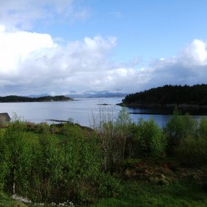 Sicht auf Masfjord vom Saevrasvag