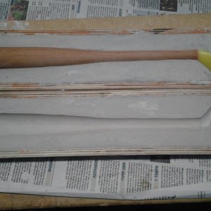 Frisch getrente Gipsform