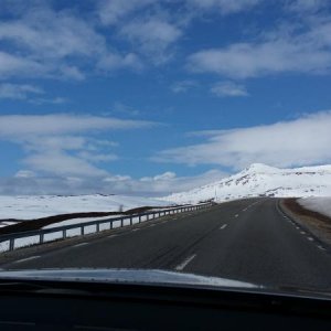 Hinfahrt über die Berge von Schweden