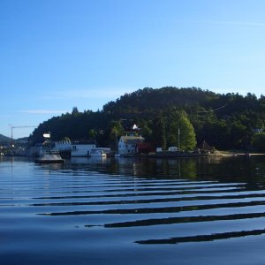 Einfahrt in den Hafen Flekkefjord