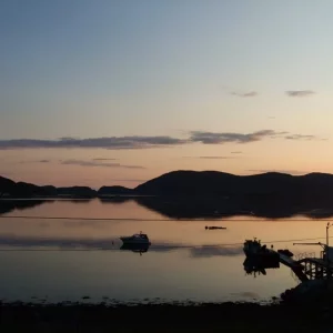 Abendstimmung vor dem Haus