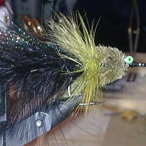 Dorschfliege 
gebunden auf einen 6/0 Wallerhaken