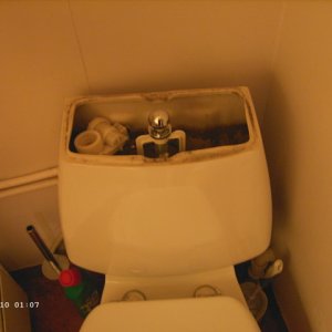Toilette, die war schon länger defekt