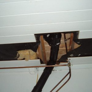 Abfluß (Decke) nach dem begradigen der einzelnen Paneelen