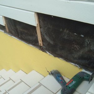 Außenverkleidung fertig vorbereitet