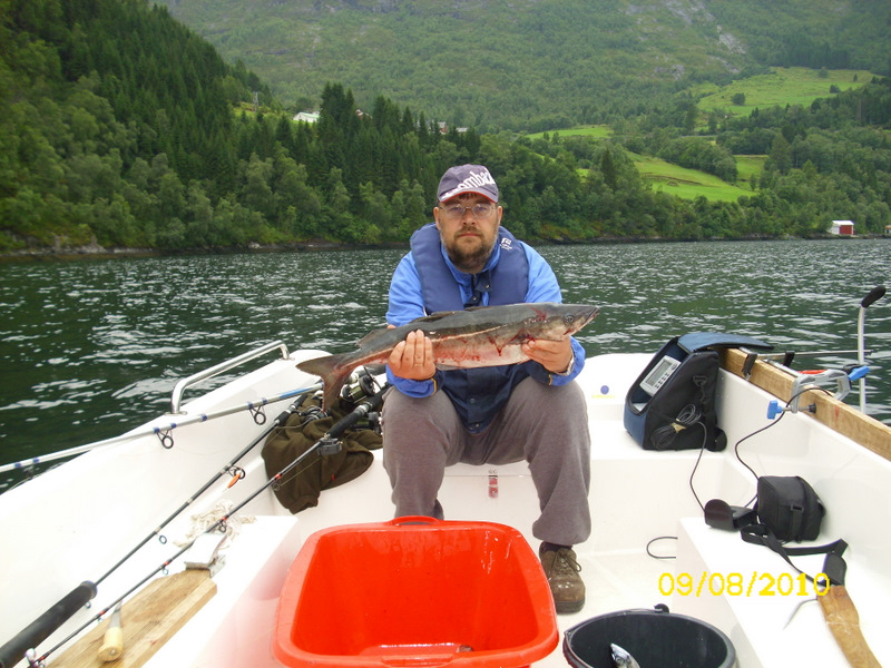 Andreas, alias Fischers Fritze, mit Seelachs... gibt es hier am meisten