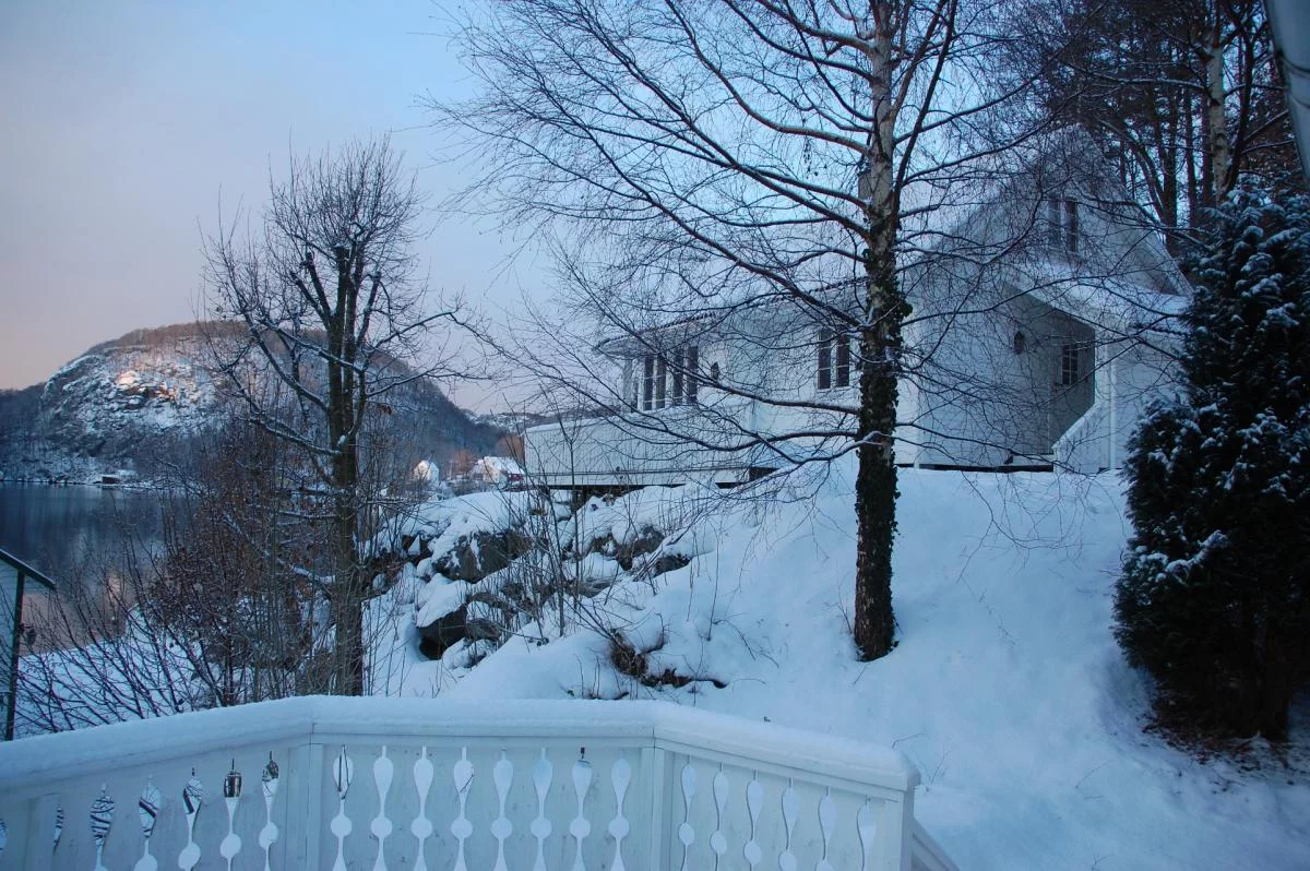 Blick auf das Nachbarhaus Knut
