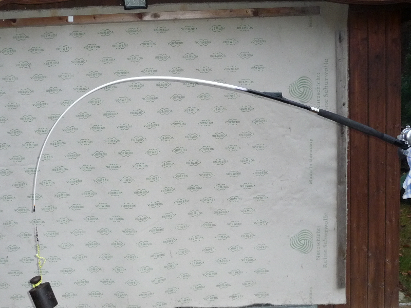 Daiwa Interline 20-50 lbs altes Modell
Länge: 2,33 m
Belastung: 5kg ; 29°