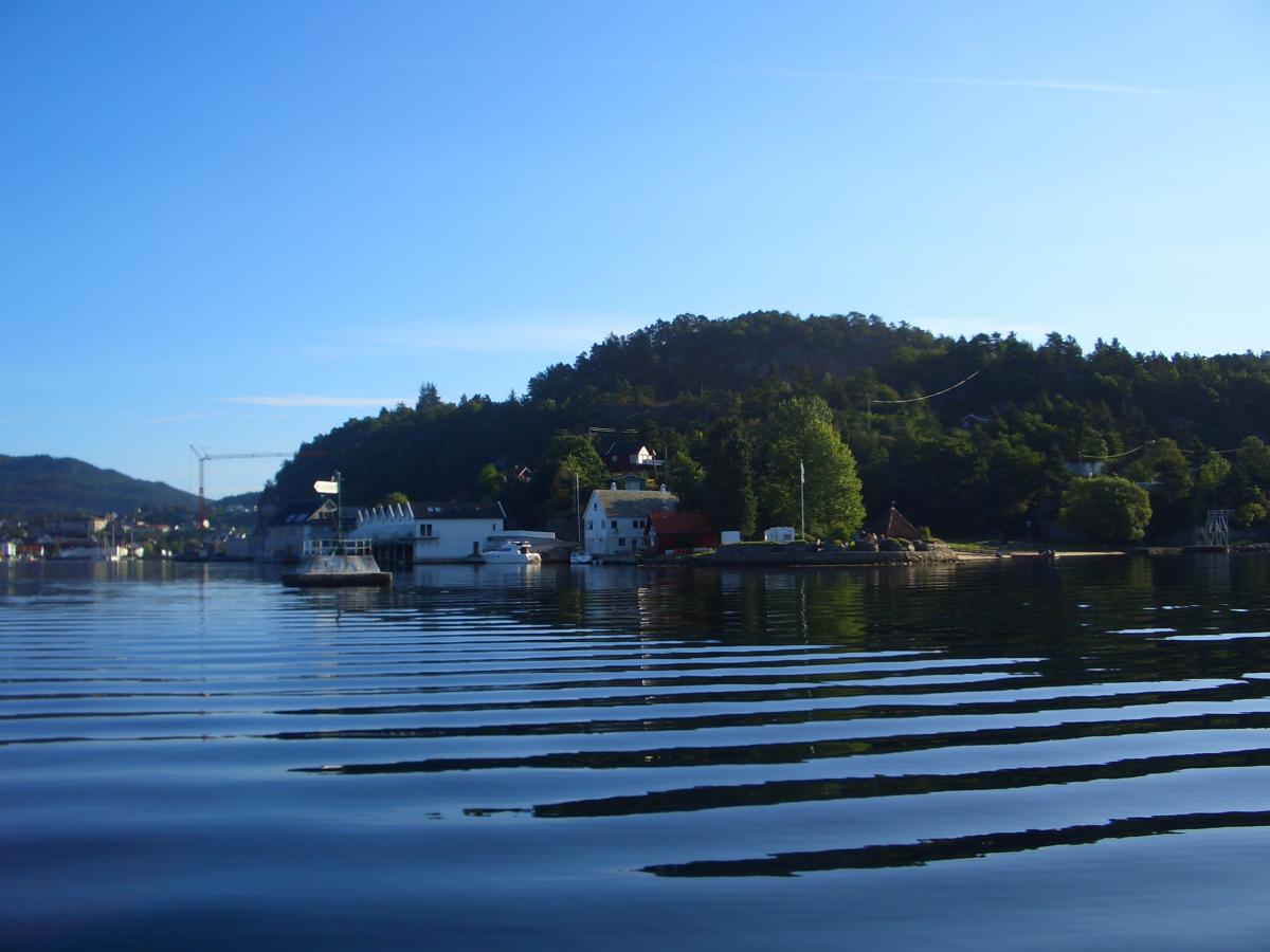 Einfahrt in den Hafen Flekkefjord