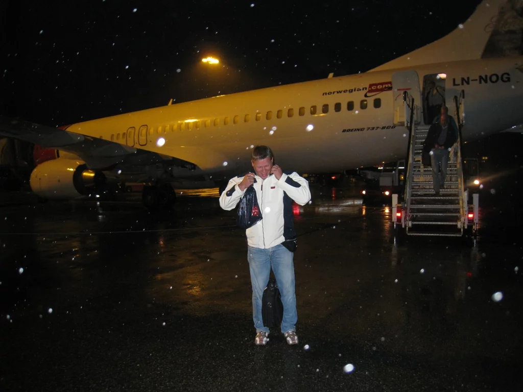endlich in Tromsö gelandet...  stockdunkel und Rgen