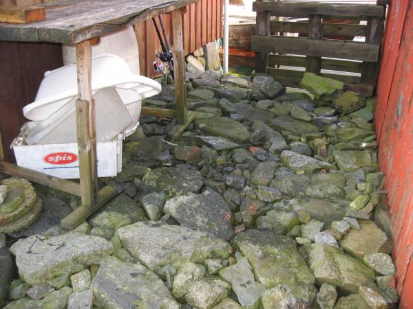 Fischbehälter unter Tisch 2