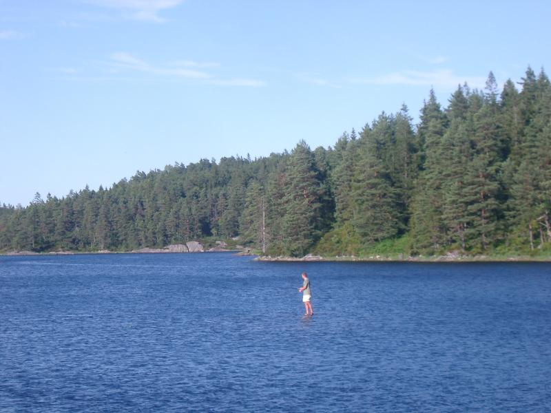 Ich kann auf Wasser stehen.