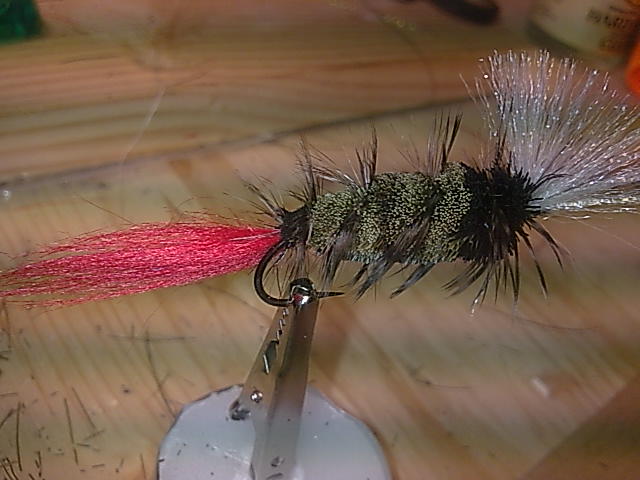 Lachstrockenfliege 
Haken Mustad Classic größe 4