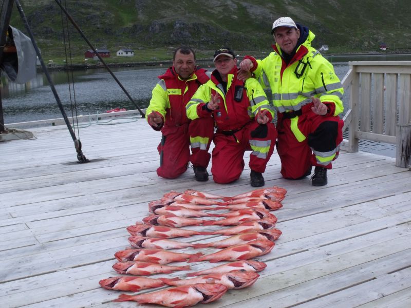 Rotbarschstrecke   Silvio, Uwe und Micha